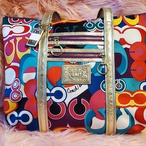 Coach Poppy Graffiti Glam Tote